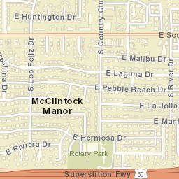 McClintock Manor Arizona Street Map