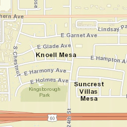 Knoell Mesa Arizona Street Map