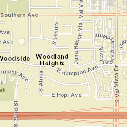 Woodland Heights Arizona Street Map
