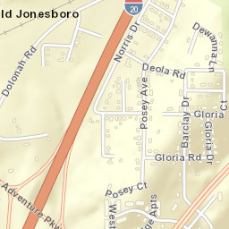 Old Jonesboro Alabama Street Map