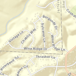 Wine Ridge Alabama Street Map