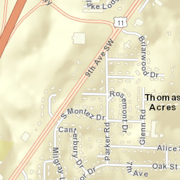 Thomas Acres Alabama Street Map