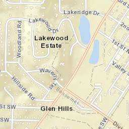 Glen Hills Alabama Street Map