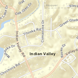 Indian Valley Alabama Street Map