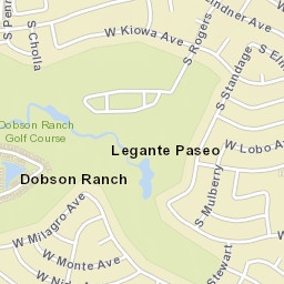 Dobson Ranch Arizona Street Map