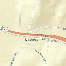Lathrop Alabama Street Map