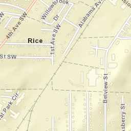 Rice Alabama Street Map