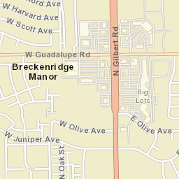 Breckenridge Manor Arizona Street Map