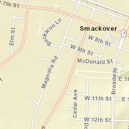 Smackover Arkansas Street Map
