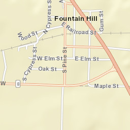 Fountain Hill Arkansas Street Map