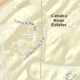 Cahaba River Estates Alabama Street Map