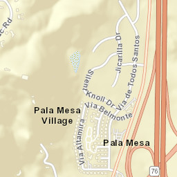 Pala Mesa California Street Map