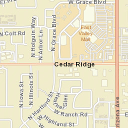 Cedar Ridge Arizona Street Map