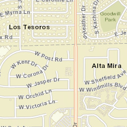 Alta Mira Arizona Street Map