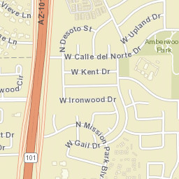 Tiburon Arizona Street Map