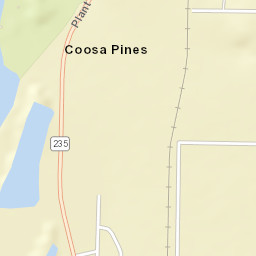Coosa Pines Alabama Street Map