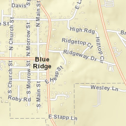 210-212 Hilltop Circle, Blue Ridge, TX Street Map