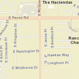 Rancho de Chandler Arizona Street Map