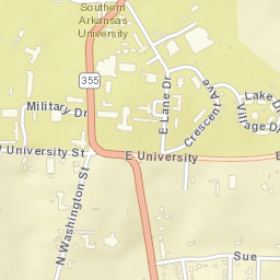 Cresent Drive, Southern Arkansas University Street Map
