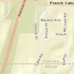 Highway 413, French Camp, MS 39745, USA Street Map