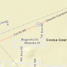 Coosa Court Alabama Street Map