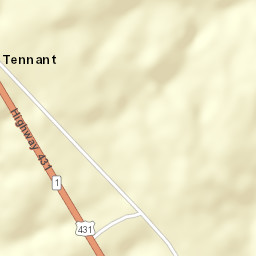 Tennant Alabama Street Map