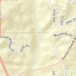 Monterey Drive Alabama Street Map