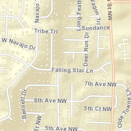 Valley Forge Alabama Street Map