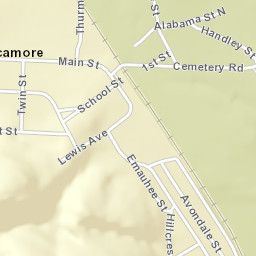 Sycamore Alabama Street Map