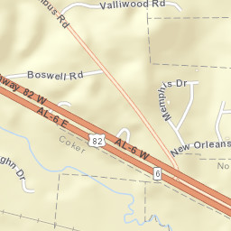 Lurleen Estates Alabama Street Map