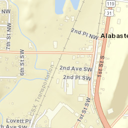 Alabaster Alabama Street Map