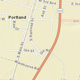 Portland Arkansas Street Map