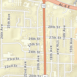 Birdway Drive Alabama Street Map