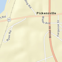 Pickensville Alabama Street Map