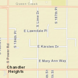 Chandler Heights Arizona Street Map
