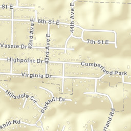 Cumberland Park Alabama Street Map