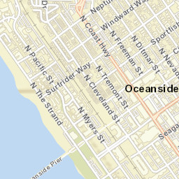 Oceanside, California Street Map