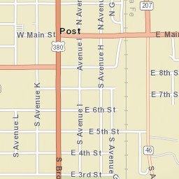 100 East Main Street Post TX 79356 Street Map