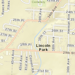 Hollywood Park Alabama Street Map