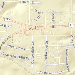 Cottonwood Park Alabama Street Map
