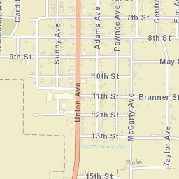 11th St Rule, Texas Street Map