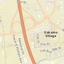 Sahama Village Alabama Street Map
