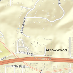 Arrow Wood Alabama Street Map
