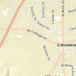 Columbiana Alabama Street Map