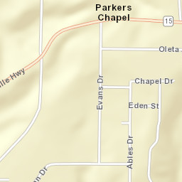 Parkers Chapel Arkansas Street Map