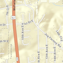 Jerusalem Heights Alabama Street Map