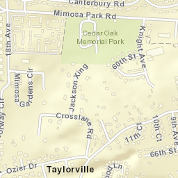 Mimosa Highlands Alabama Street Map