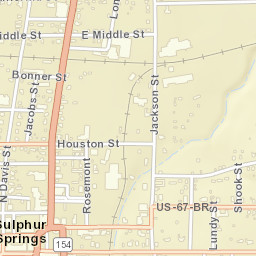Atkins Street Sulphur Springs TX Street Map
