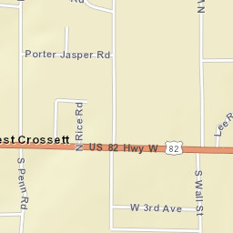 West Crossett Arkansas Street Map