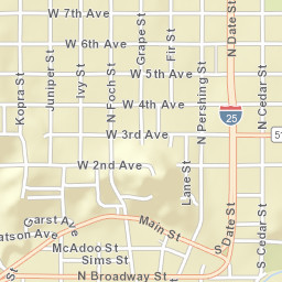 200-298 North Broadway Street, Truth or Consequences Street Map